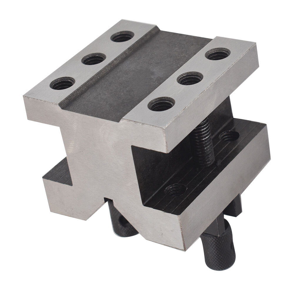 SEBLAFF 2-3/8 X 2-3/8 X 2 Precision V Block With Clamp Set, 90 Degree Hardened Steel Multi Use Gauge Gage Machinist Tool Drilling Milling Grinding Operatio