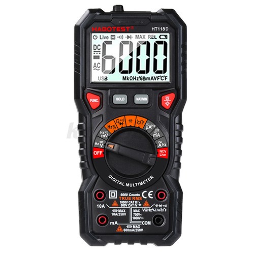 HT118A/C/D Digital 6000 conteggi Multimetro Auto Range Misuratore Test Volt True AC/DC - Foto 14 di 14