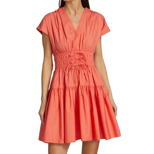 Derek Lam Pink Tora Floral Cotton Mini Dress - Picture 6 of 7