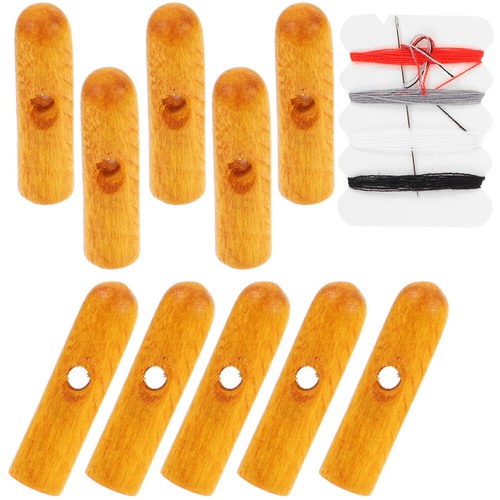 10 Pcs Wood Tail Beads Umbrella Bone Covers Rain Umbrellas Parasol Spare Parts - Afbeelding 6 van 12