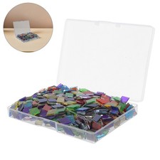 580pcs Mosaic Glass Pieces: Geometric Mini Glass Craft Colored Tiles - Mosaic