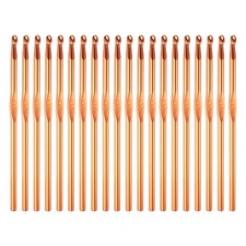 20Pcs Aluminum Crochet Hook 5.5mm US Size I Size 9 Knitting Needles Rose Gold
