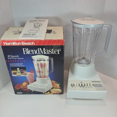 VTG Hamilton Beach Blendmaster 10 Speed Blender Mixer 608WP & Original box Works