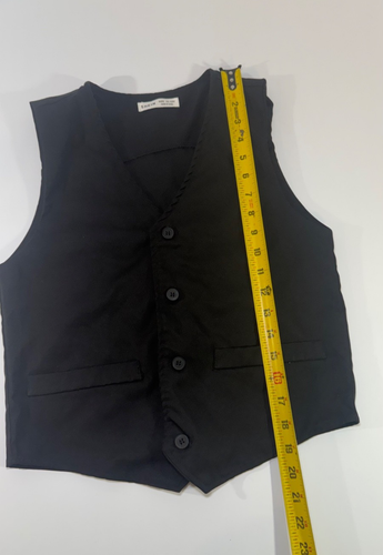 SHEIN Jungen schwarz Kleid Weste Größe 11-12Y formelle Knopfleiste Weste - Bild 4 von 6