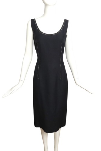 CHRISTIAN DIOR- 2000 2pc Navy Dress Ensemble, Size 6 - Picture 2 of 8