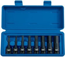 Image of Draper 26439 Expert 8 Piece 1/2 Square Drive Impact Hexagonal Socket Bit Set