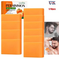 10pc Persimmon Soap Bar for Body Odor Control –Purifying Deodorizing Face & Body