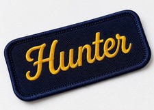 Custom Cursive Name Patch Personalized Embroidered Iron On Sew On Jacket Hat