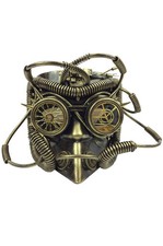 Brand New Steampunk Industrial Bauta Mask Gold