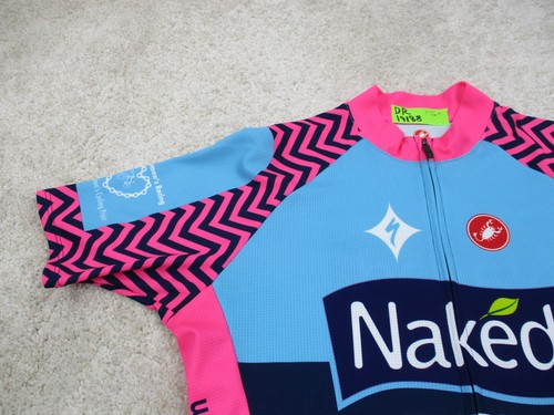 Castelli maglia ciclismo donna extra large XL blu rosa full zip bike shirt USA - Foto 4 di 12