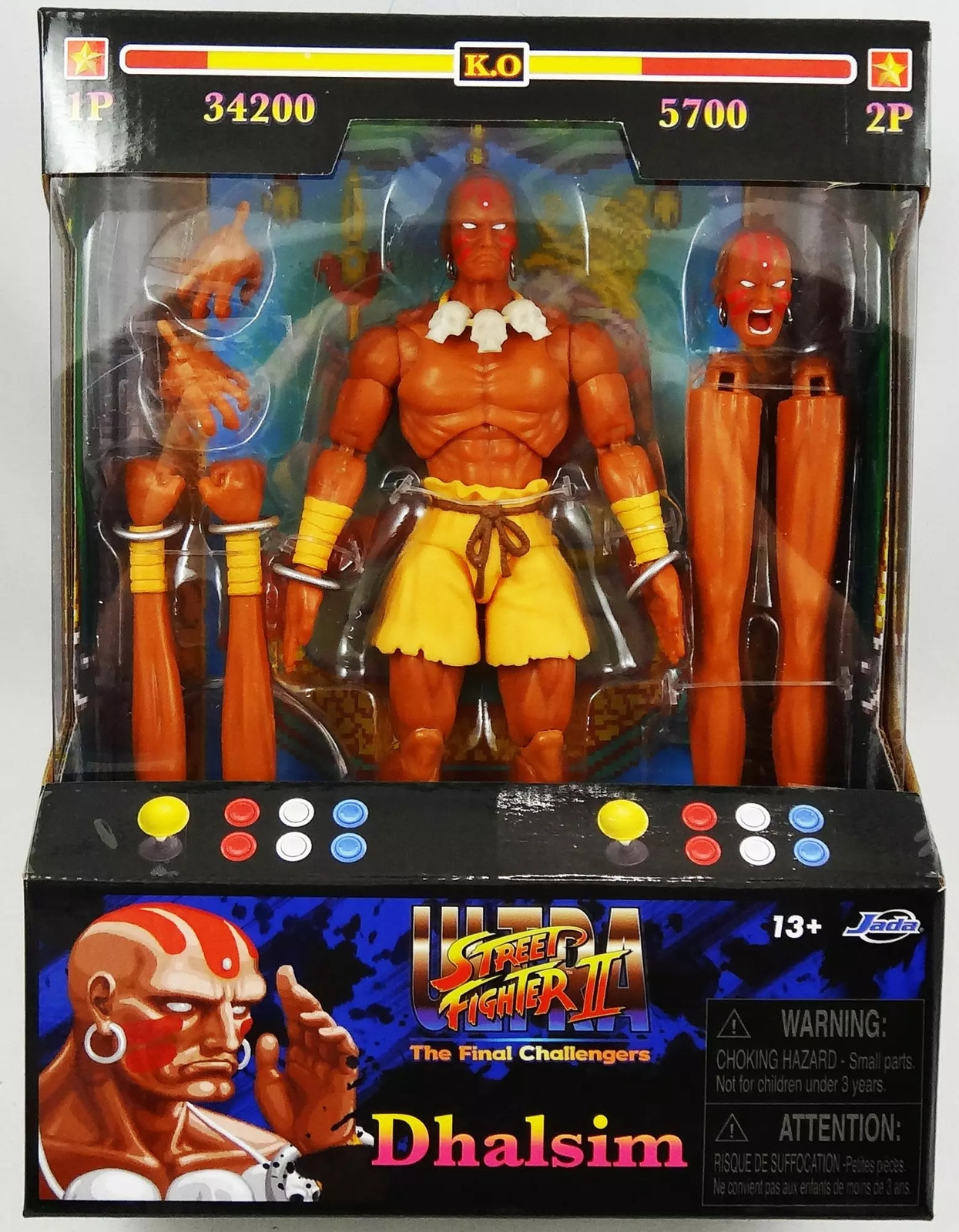 Figurine Jada Toys Ultra Street Fighter II Dhalsim de 15 cm articulée