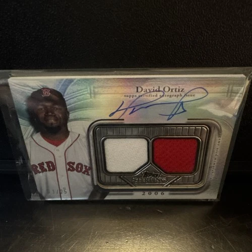 David Ortiz 2025 Topps Sterling SSA-DO Sterling Seasons Dual Patch Auto /25 Sox