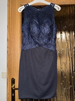 Kleid Abendkleid Bleistiftkleid Damen Mädchen Unique blau Gr. 36/38