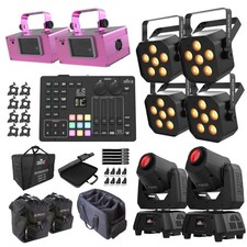 Chauvet DJ EZLink Par Q6BT ILS LED Pars 4 Pack w Aerial Lasers  Command