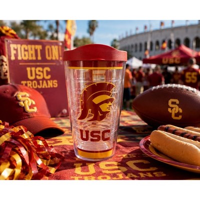 Tervis Tumbler USC Trojans Insulated Travel Cup with Lid 16oz Cardinal Gold