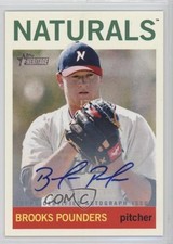 2013 Topps Heritage Minor League Edition Real One Brooks Pounders Auto n8a