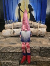 4th Of JULY 10.5" Red White And Blue Gnome With Weighted Bottom NEW