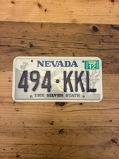 Vintage Nevada - The Silver State - Us Car License Plate 494 - Kkl Vintage Nevada - The Silver State - Us Car License Plate 494 - Kkl