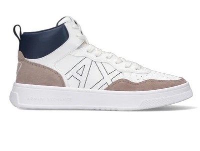 Armani Exchange Damen AX Hi Weiß Turnschuhe Größe- UK. 5