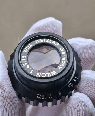 Will Wetzlar 75 mm f/4.5 Enlarger Lens, Vintage Germany ca. 1960er-70er Wilon