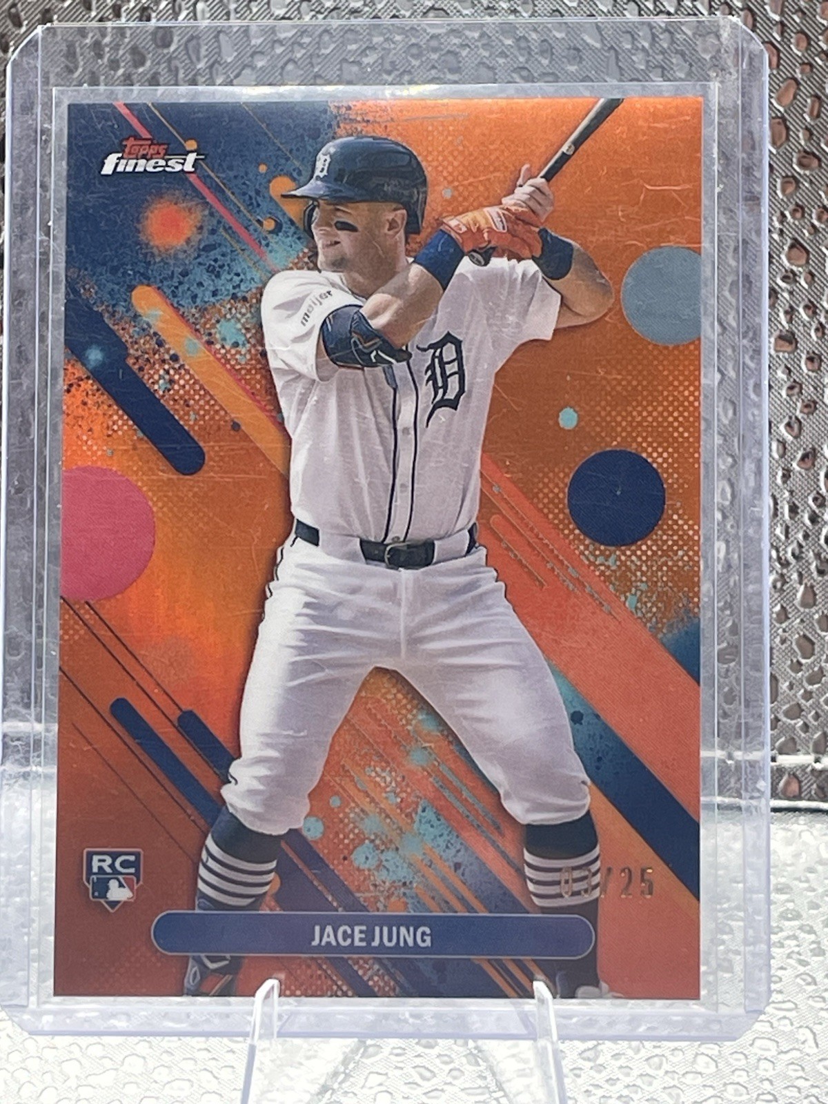 2025 Topps Finest Common Jace Jung #29 Orange Refractor /25 (RC)
