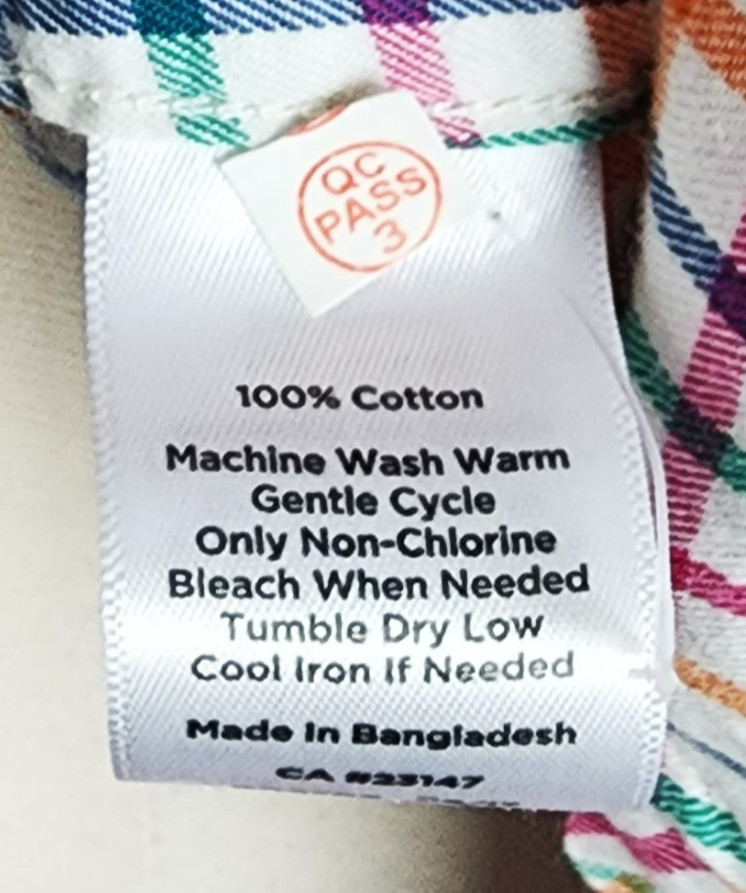 Talbots Multicolor Check Pattern Long Sleeve Butt… - image 5