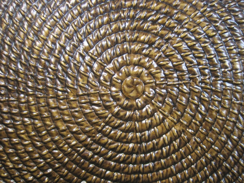 10 Brown  Rattan-Like Acrylic Charger Plates Party Events Decorations 13" D NWB - Image 3 of 4