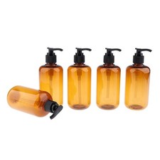 5pcs Empty Pump Shampoo Lotions Container Refillable Body Wash Gel Bottles 300ml