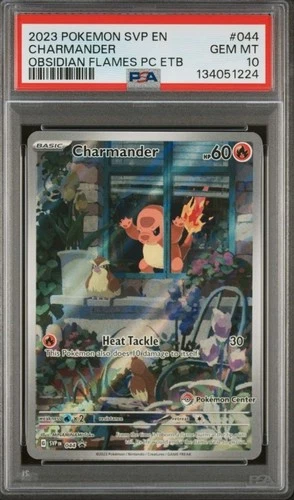 Pokémon Center Charmander ETB Promo Obsidian Flames #044  PSA 10 English