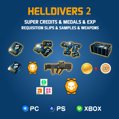 HELL-DIVERS 2 - Farm Fast |SuperCredits |Medals |Samples    | XP |No Login 