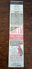 Vintage Matchbook: Adelle's Pet Shop, Washington, DC
