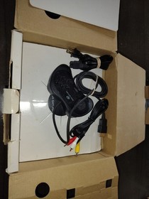 🔥Sega Saturn Black Game Console W/ Box  & Controller + Sampler Disc _Works!