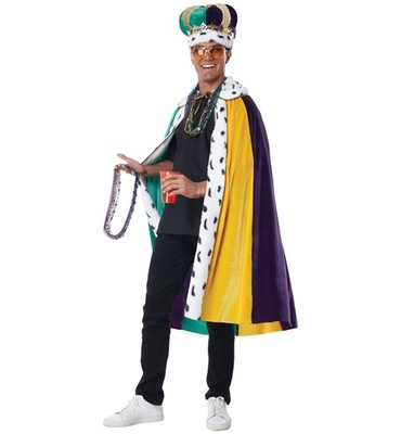 Karneval Cape & Krone Set Moomba Erwachsene Unisex Herren Damen Kostüm Set
