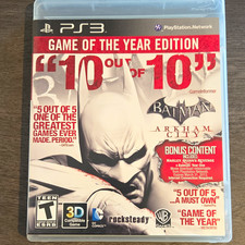 Batman: Arkham City Game of the Year Edition PS3 Manual Included T Teen