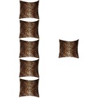 6pcs /Rechteck Leopard Tierdruck gefülltes Kissen Kurzes Plüsch -Füllung