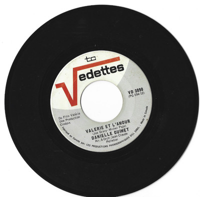 DANIELLE OUIMET-VALÉRIE ET L'AMOUR & MOI JE VEUX VIVRE-VINYLE 45tr VEDETTES