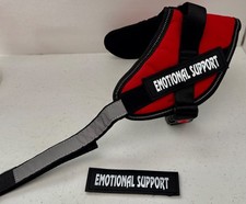 Heavy Duty Emotional Support Dog Vest Small, Fits Girth 19.5"-25" Bright Red