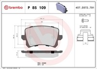 Brembo Bremsbelagsatz, Scheibenbremse P 85 109X FüR VW Seat Audi