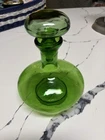 Vintage mid-century modern Blenko Glass decanter w/ hand-blown Lollipop stopper