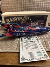 Vintage Mars Patrol Raider X-1 Tin Litho Space Rocket In Box Cert 1998 Japan