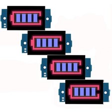 RUNCCI-YUN 4 St&uuml;ck 1S Lithium Batterie Kapazit&auml;tsanzeige Modul 3,7 V blaue
