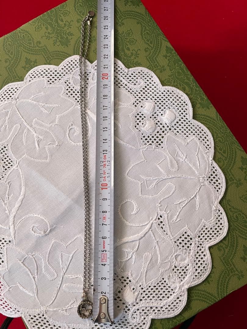 Auth GUCCI Necklace Interlocking G Arabesque Unis… - image 7