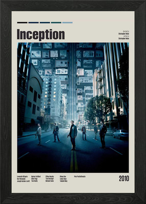 Inception Filmposter gerahmt Wandbild Poster Leinwanddruck Bild