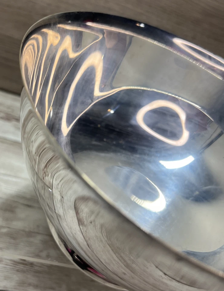 Tigela Sheridan Silverplate Vintage 8" x 4" - F.P.S com Coroa S e Logotipos Sheild - Imagem 3 de 4