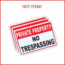 3 Ct Private Property No Trespassing Sign 10"x 7" .04" Aluminum Reflective Sign