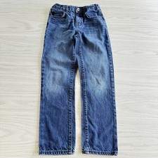Place Boy's Straight Blue Denim Adjustable Waistband Jeans Size 8