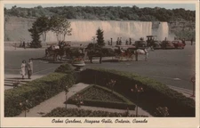 Canada Oakes Gardens,Niagara Falls,Ontario,ON Teich Chrome Vintage Postcard