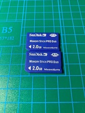 SanDisk Memory Stick 2GB 2pcs PSP Tested Working Used