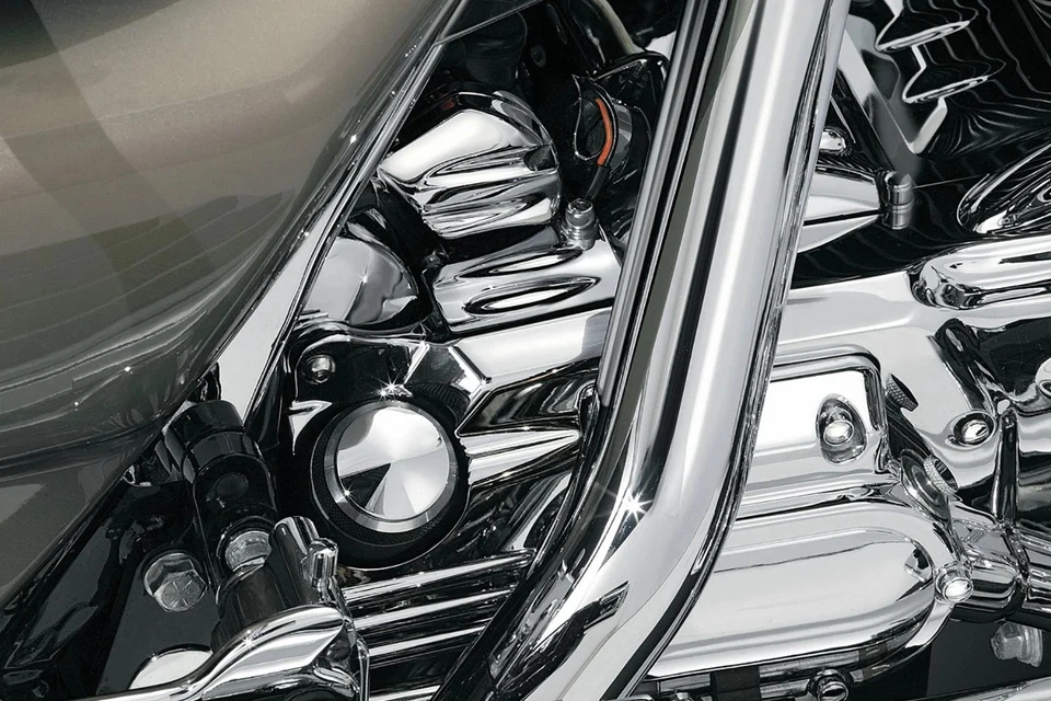 For Harley-Davidson Road Glide 1998-2006 Kuryakyn Chrome Oil Filler Spout Cover Foto 3 de 3