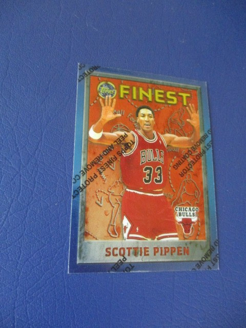 1995-96 Topps Finest #179 Scottie Pippen Bulls HOF w/ Coating